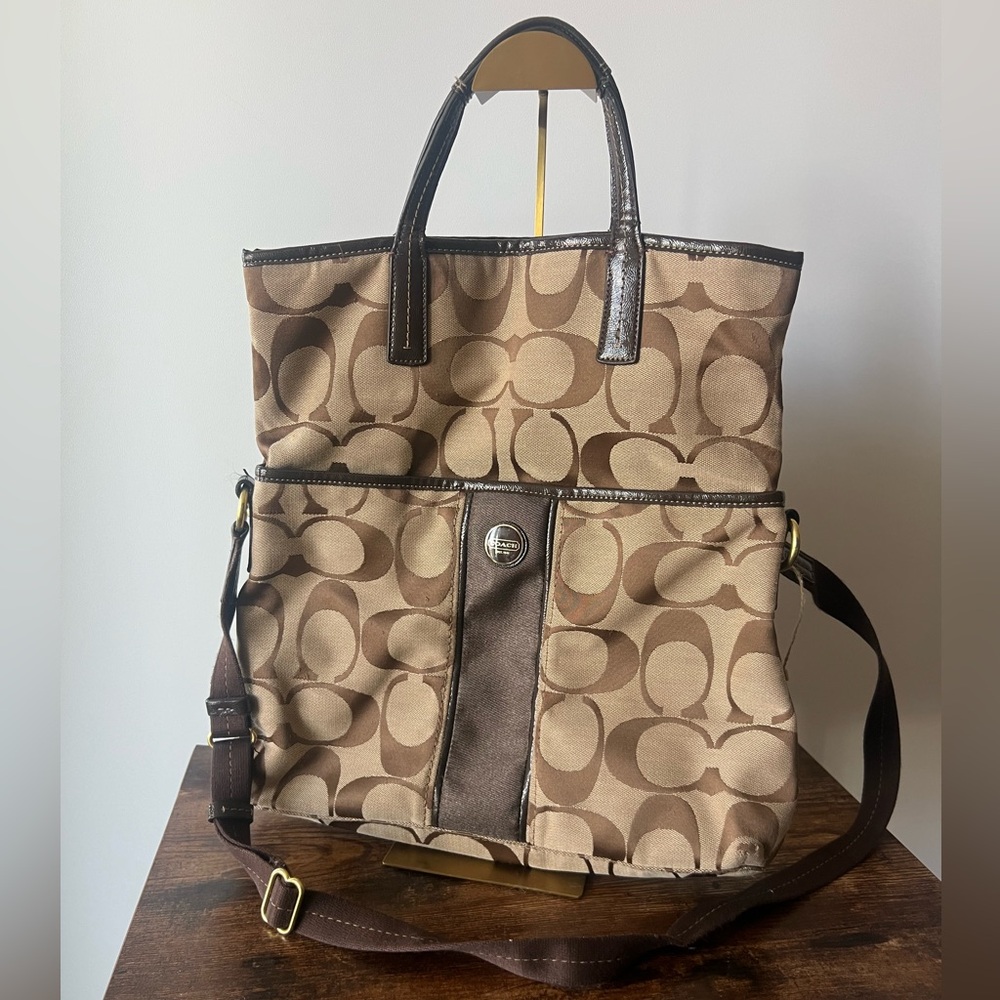Authentic Coach Patterned Crossbody Bag